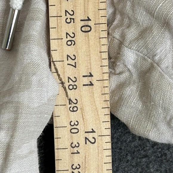 Athleta Pants Womens 4 Beige Cabo Tide Linen Jogger Camo Elastic Waist Pockets - Picture 10 of 13